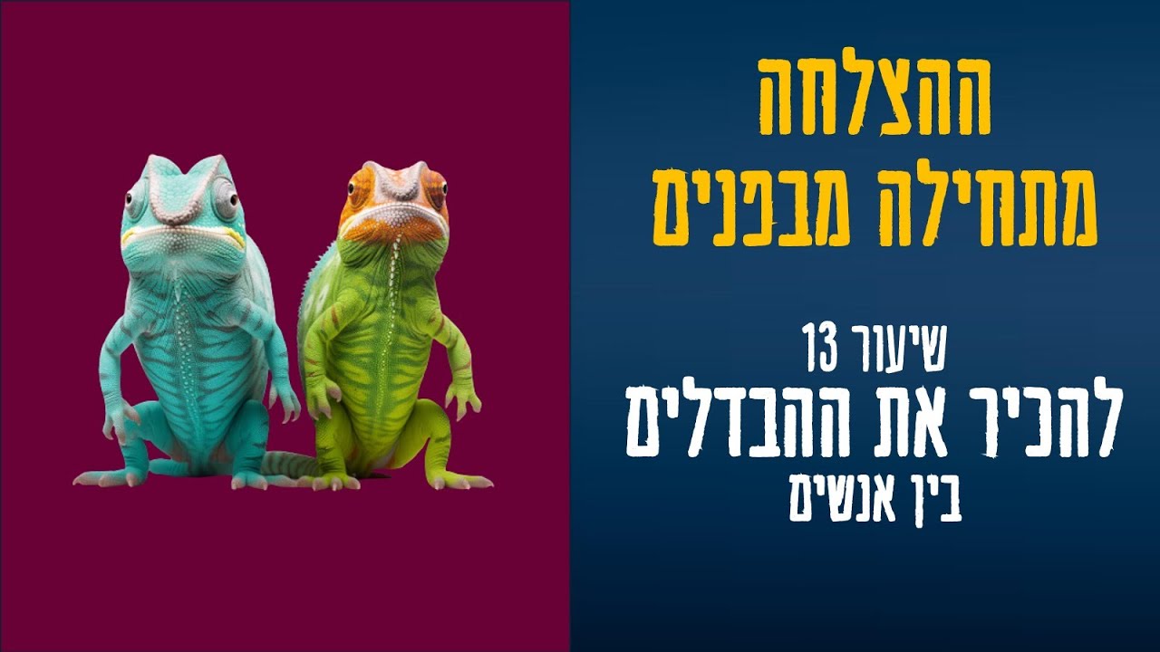 thumbnail ההצלחה מתחילה מבפנים שיעור 13 תיאור הפרק בצורה גרפית